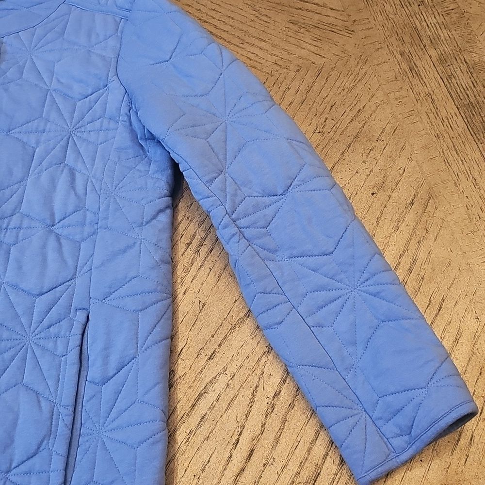 Lands End Light Blue Quilted Jacket Size M - Picture 7 of 12